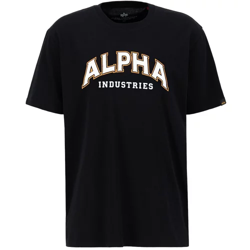 Alpha Industries Majica mandarina / crna / bijela