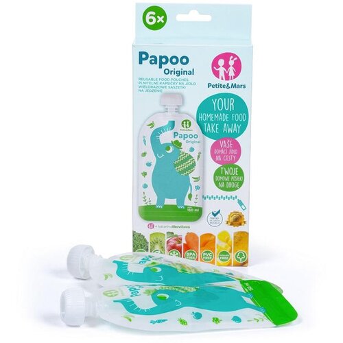 Petite&Mars Papoo Original Slon vrećice za kašice 6 kom Cene