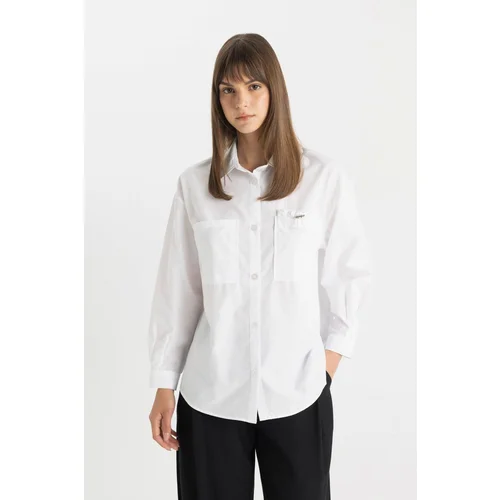 Defacto Relax Fit Poplin Long Sleeve Shirt Tunic