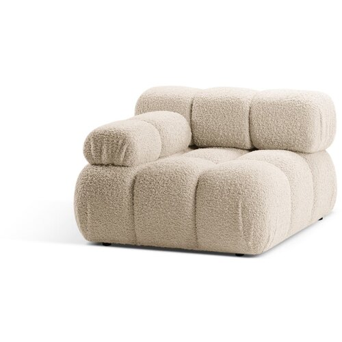 Micadoni Bež modul za sedežno garnituro iz tkanine boucl&amp;eacute; (levi kot) Bellis &amp;ndash; Home Slike