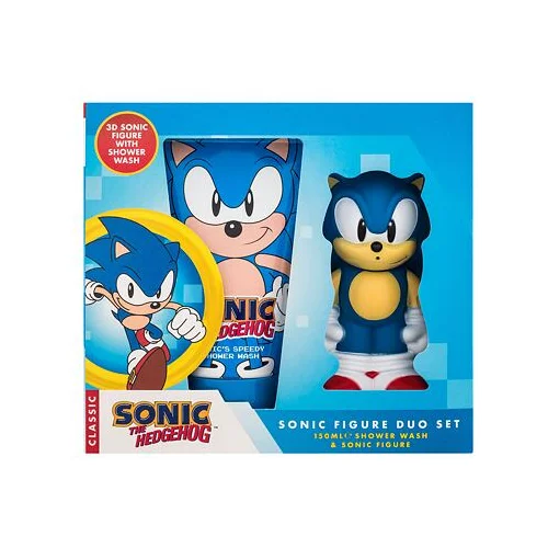 Sonic The Hedgehog Sonic Figure Duo Set darilni set gel za prhanje 150 ml + figurica Sonic za otroke