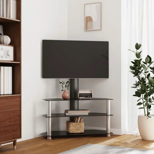  Kutni TV stalak s 3 razine za 32 - 70 inča crno-srebrni