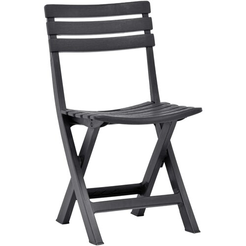 Maison Chic Zložljivi Vrtni Stoli - Stol za vrti 2 kosa plastika antracitne barve JS2680, (21876183) Slike