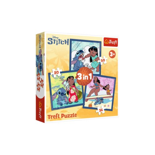 TREF LINE Puzzle 3 u 1 &ndash; Lilo & Stitch Cene