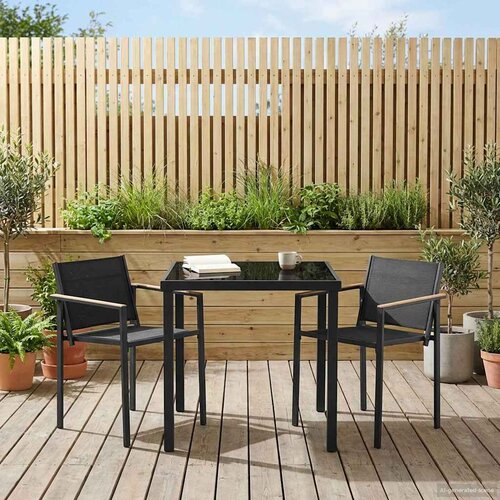  Set vanjskog namje&amp;scaron;taja 3 pcs Crna i antracit 80 x 80 x 73 cm Slike