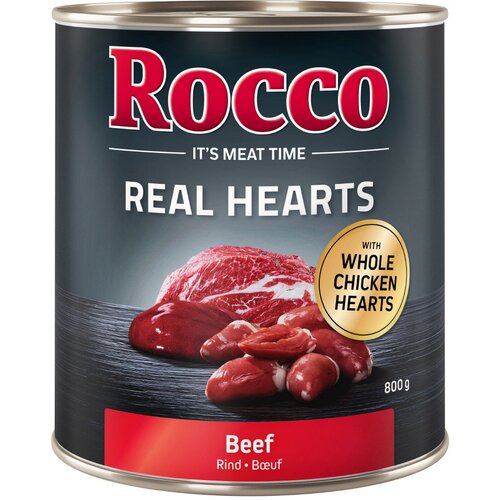  Varčno pakiranje Rocco Real Hearts 24 x 800 g - Govedina Cijene
