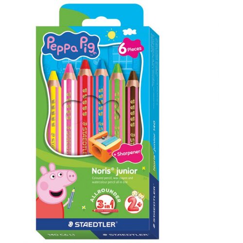  BOJE DRVENE 6BOJA JUMBO 3U1 NORIS JUNIOR PEPPA PIG STAEDTLER 140 C6 L1 Cene