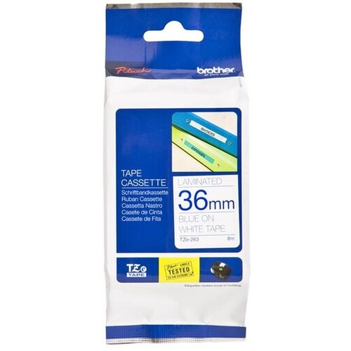 Brother Standardna laminirana traka 36 mm, Modra na beli Cijene