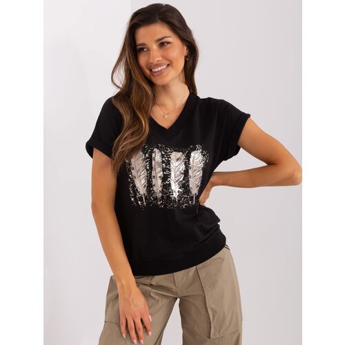 RUE PARIS Blouse-RV-BZ-8955.10-black Slike