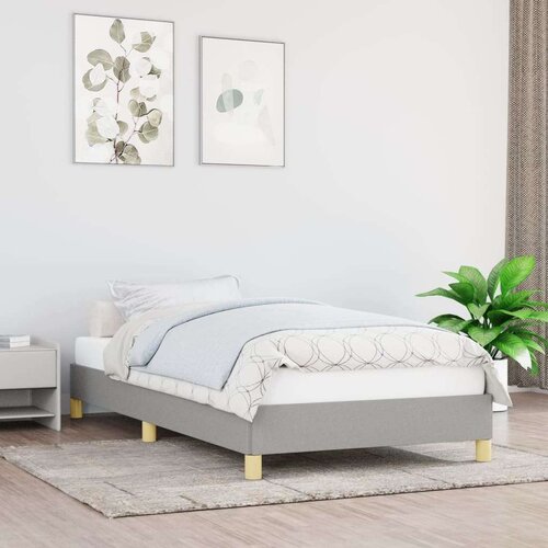 Za krevet svjetlosivi 100 x 200 cm od tkanine Slike