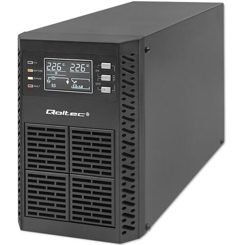 Qoltec 52280 Uninterruptible Power Supply UPS | 1kVA | 1000W | Power factor 1.0 | LCD | EPO | USB | On-line Cijene