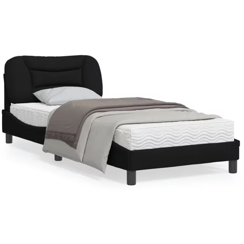vidaXL Okvir za krevet s LED svjetlima crni 80 x 200 cm od tkanine