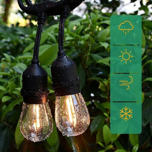  LED Vanjski dekorativni niz 30xE27/1W/230V 16,44 m IP44 crna Slike