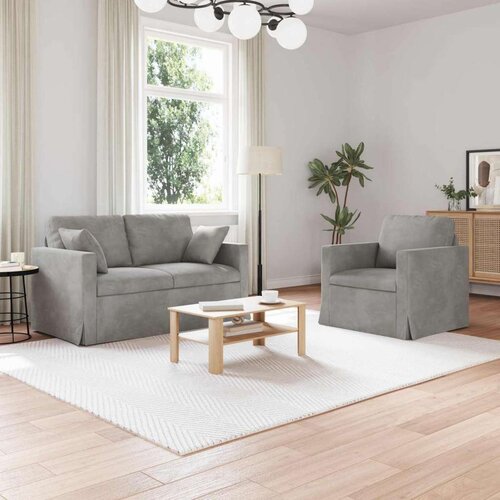 SOFA 2 pcs Svijetlo siva Cene