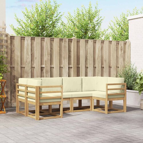  Set vanjskih sofa 6 kom. Bijela i krem Smeđa 245 x 126,5 x 73 cm Cene