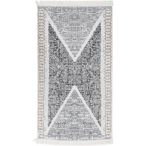  Tepih crno-sivi 120 x 180 cm pamučni Cijene