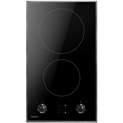 Amica keramična kuhalna plo&scaron;ča PH3200PG [2 coni, 30cm, inox rob, črna] Cene