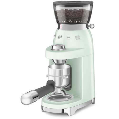 Smeg CGF03PGEU kavni mlincek v pastelno zeleni barvi. Slike