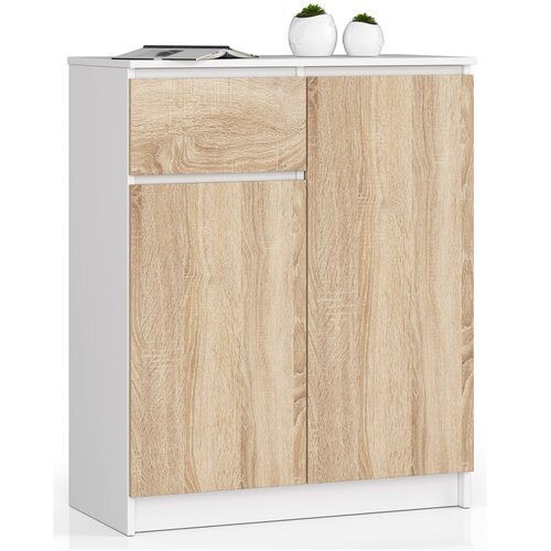 AKORD KOMODA K80 2D 1SZ CLP BELO / SONOMA HRAST, (21703261) Slike