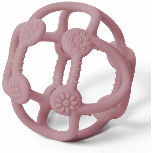 BabyOno glodalica silikonska ortho lopta - roze Slike