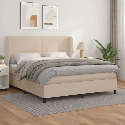  Krevet box spring s madracem cappuccino 180x200 cm umjetna koža