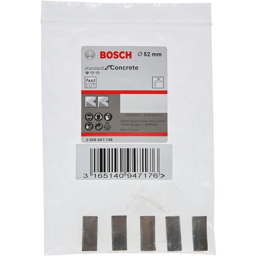 Bosch Segmenti za Bosch dijamantsku krunu Standard for Concrete 52mm - pakovanje 5 komada (2608601748) Slike
