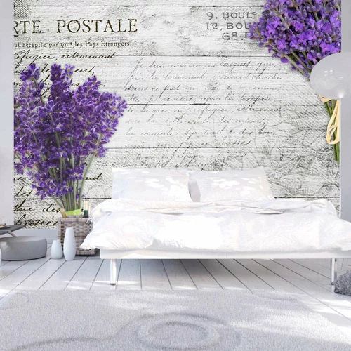  Samoljepljiva foto tapeta - Lavender postcard 196x140