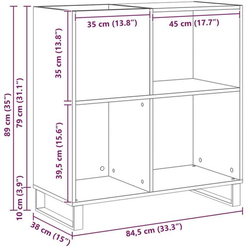 VidaXL Omara za plo&amp;scaron;če Star les 84,5 x 38 x 90 cm, (22046335) Slike