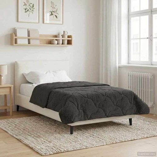 Zimska pokrivača Antracit 140 x 220 cm Mikrofibra i teddy flis Slike