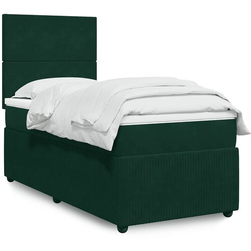 Box spring krevet s madracem tamnozeleni 90x200 cm bar&scaron;unasti Cijene