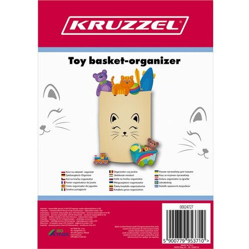 Kruzzel ko&amp;scaron;ara za igračke s vezicom 32 x 43 cm, motiv mačke Slike