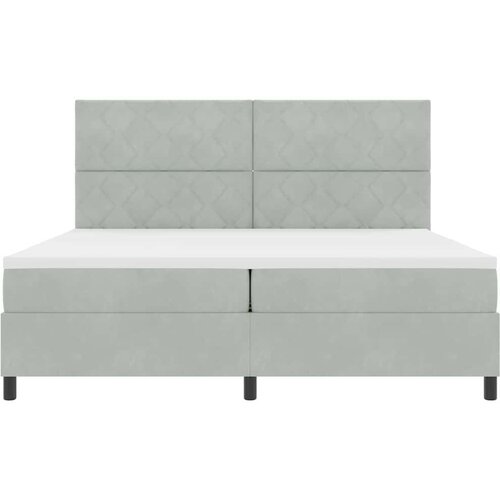 Krevet s opruga kutije Svijetlo siva 200 x 200 cm Bar&amp;scaron;un Slike