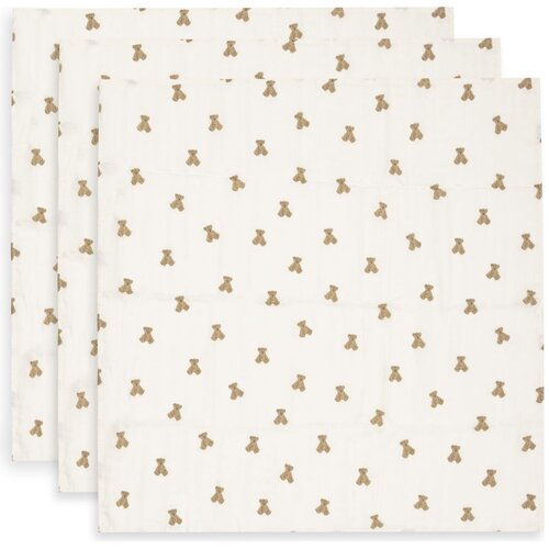 Jollein tetra plenica 70x70cm 3/1 mini teddy bear Slike