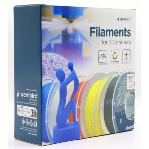Gembird 3DP-ABS1.75HY-01-BK abs filament velike brzine za 3D štampač 1.75mm, kotur 1KG black Cene