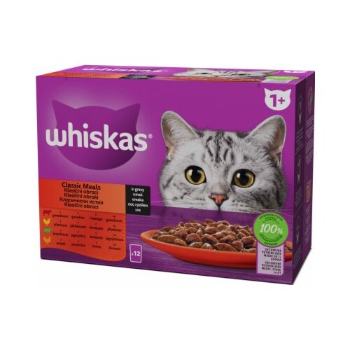 Whiskas mokra hrana za mačke, klasični izbor, 12x 85g Cene