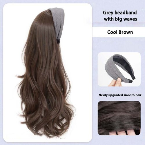 INF High Crown Simulation Hair - Naglavni Trak Big Wave Cold Brown Lasulja, (5000158221) Slike