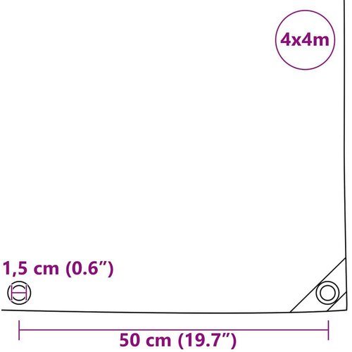 VidaXL Cerada 650g / m&amp;sup2; Narančasta 4 x 4 m Platno s PVC premazom Slike