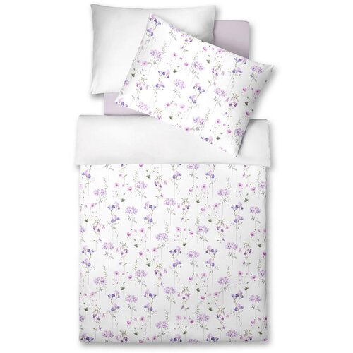 Fleuresse POSTELJNINA 140/200 cm lila, roza, bela Slike
