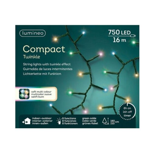 Novogodišnja LED rasveta za jelku 1600cm 8 funkcija Multi Lumineo 495471 Slike