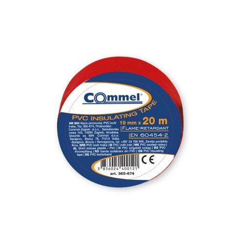 Traka izolir 19mmx20m crvena 365-674 Commel Cijene