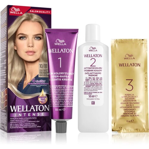 Wella Wellaton Intense trajna boja za kosu s arganovim uljem nijansa 10/81 Ultra Light Ash Blond 1 kom Slike