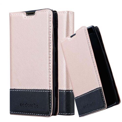 Cadorabo Case, združljiv z Nokia v rose Gold Black - za&scaron;čitni pokrov z magnetnim zapiranjem, stoječo funkcijo in režo za kartico, (20595326) Cene
