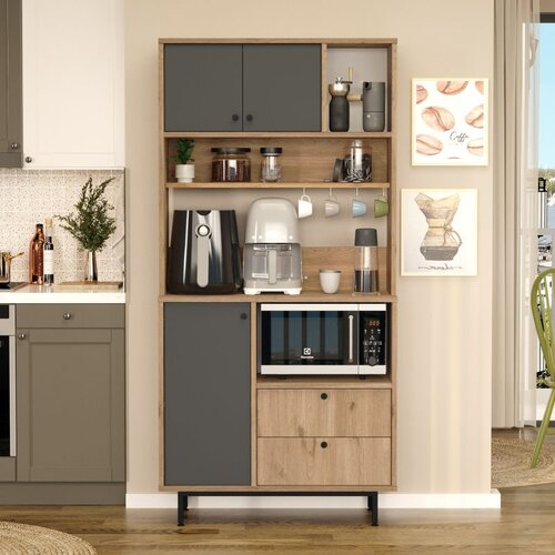 Hanah home RE4-SA oakanthracite multi purpose cabinet Cene