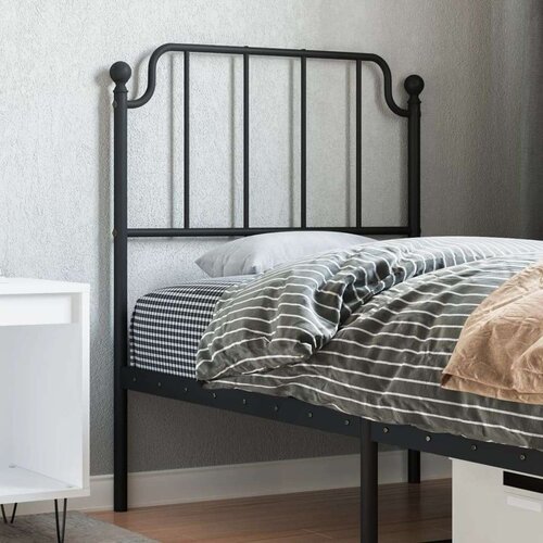  Kovinsko posteljno vzglavje črno 80 cm, (20953030) Slike
