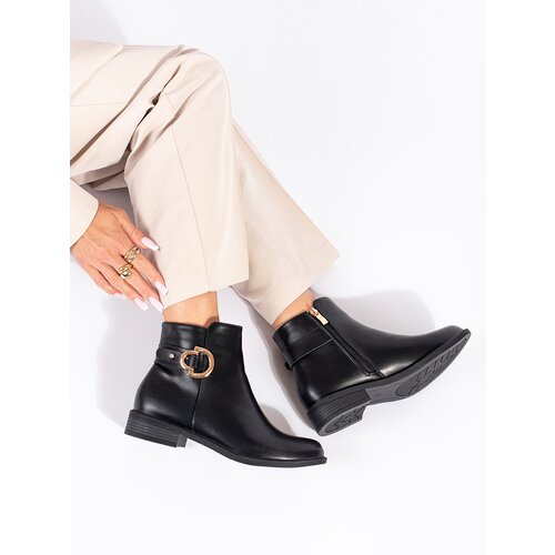 Shelvt Women&amp;#039;s classic black ankle boots Slike