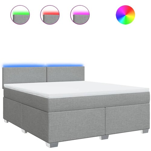 Maison Chic Box spring postelja - Vzmetna postelja z vzmetnico svetlo siva 180x200 cm blago SL10774, (21903693) Cene