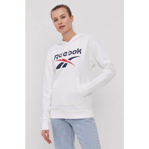 Reebok Dukserica za žene, boja: bijela, s kapuljačom Slike