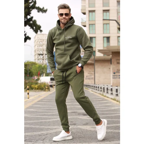 Madmext Sports Sweatsuit Set - Khaki - Relaxed fit