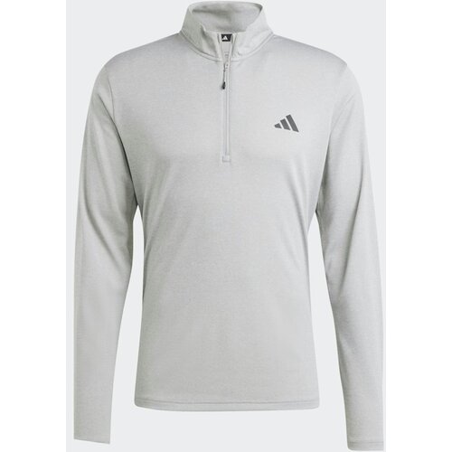 Adidas Tehnička sportska majica 'Essentials' svijetlosiva / crna Cene