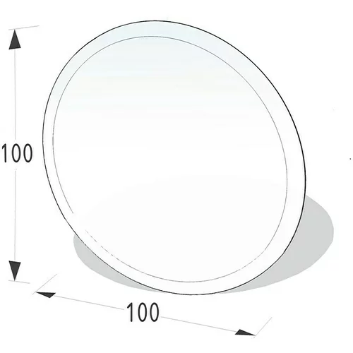  Stakleni podložak za kamin (100 x 100 cm, Okrugli oblik)